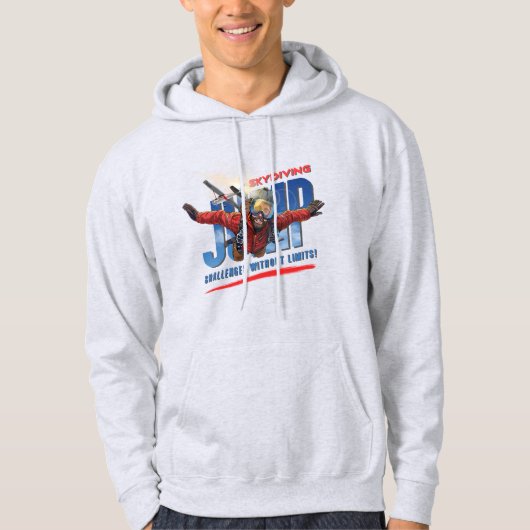 Skydiving-Feel Freedom Above the Clouds | Men's パーカ (正面)