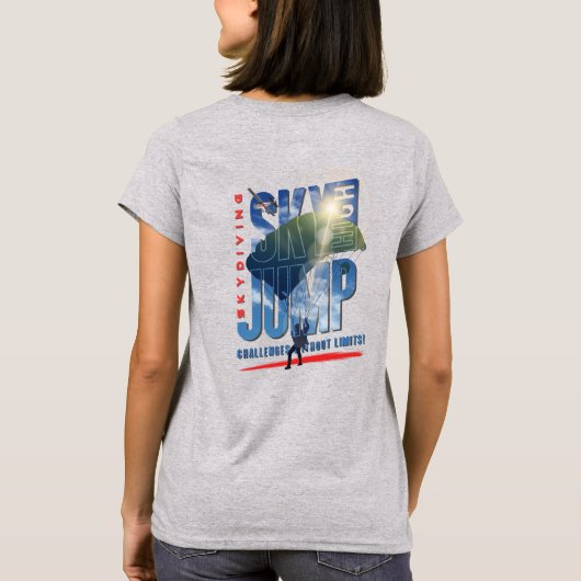 Skydiving-Feel Freedom Above the Clouds | Women Tシャツ (裏面)