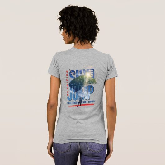 Skydiving-Feel Freedom Above the Clouds | Women Tシャツ (裏面フル)
