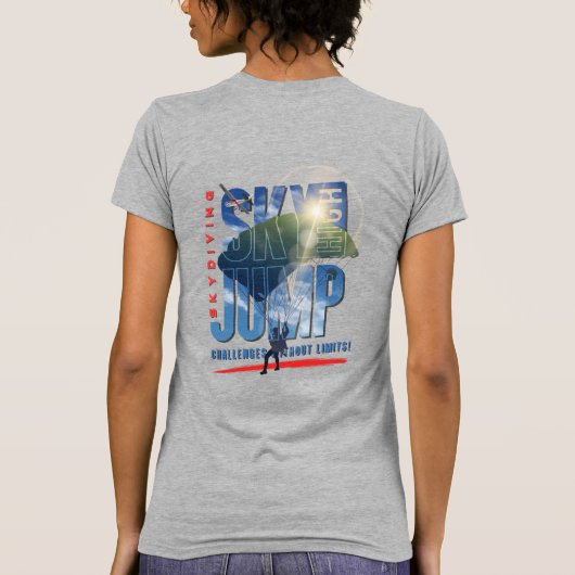 Skydiving-Feel Freedom Above the Clouds | Women Tシャツ (裏面)