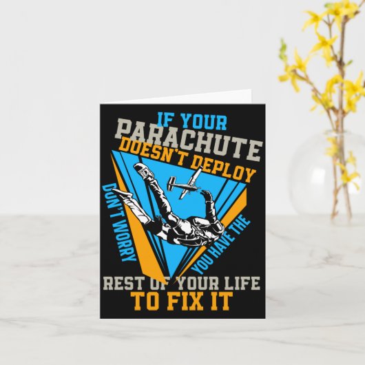 Skydiving If Your Parachute Doesnt Deploy Dont  カード (黄色い花)