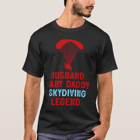 Skydiving Parachute Skydiver Best Dad Ever Fathers Tシャツ (正面)