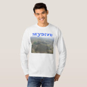 skydiving skydiveパラシュートの地球 tシャツ (正面フル)