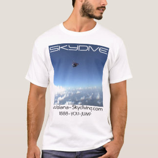 skydiving skydiveパラシュートはロゴを曇らせます tシャツ