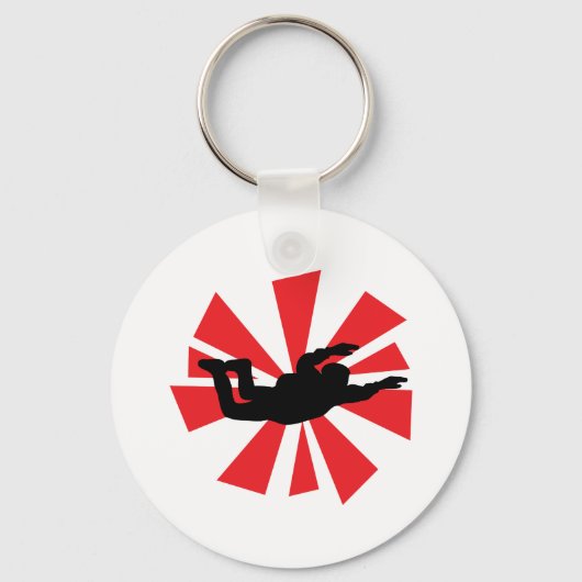 skydiving skydiver icon キーホルダー (正面)