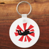 skydiving skydiver icon キーホルダー (正面)