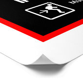 SKYDIVING Theme Park Warning Sign ポスター (角)