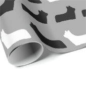 Skyeテリアはパターンのシルエットを描きます ラッピングペーパー (ロールコーナー)