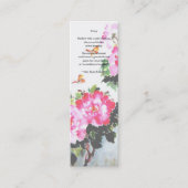 Skyeライアンエバンズ著シャクヤクのしおりか詩歌 スキニー名刺 (正面)