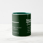 Skye Personalized Name Coffee Mug ツートーンマグカップ (中央)