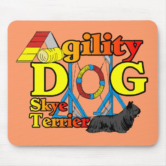 Skye_Terrier_機敏性 マウスパッド (正面)