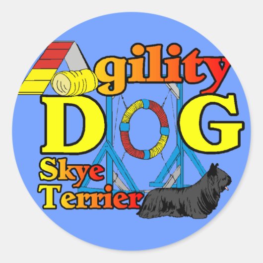 Skye_Terrier_機敏性 ラウンドシール (正面)