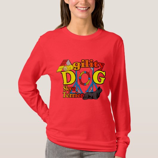 Skye_Terrier_機敏性 Tシャツ (正面)