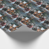 Skye Terrier Dogs Christmas Snow Holiday ラッピングペーパー (角)