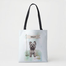 Skye Terrier Watercolor Personalized Dog