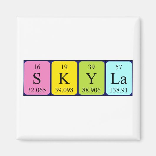 Skyla周期表名磁石 マグネット (正面)