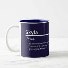 Skyla Personalized Name Coffee Mug ツートーンマグカップ