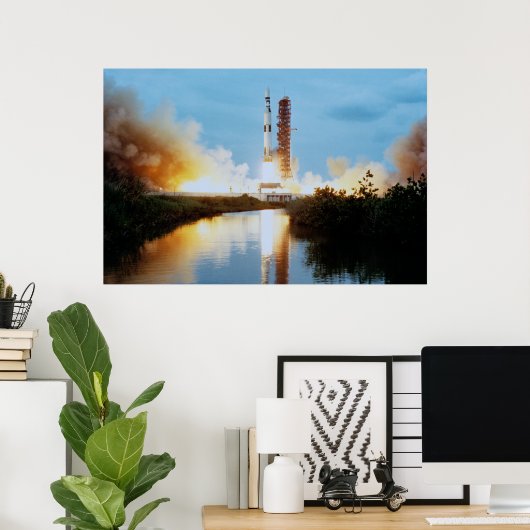 Skylab 1 Launch ポスター (ホームオフィス)