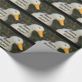 Skylerの誕生日、かわいく、白いアヒル、ギフト用包装紙 ラッピングペーパー (角)