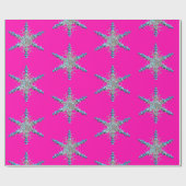 Skylerの魔法の雪片のユニークなクリスマス ラッピングペーパー (フラット)