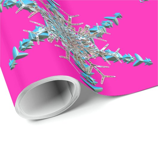 Skylerの魔法の雪片のユニークなクリスマス ラッピングペーパー (ロールコーナー)