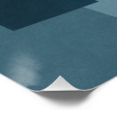 Skyline Bleue – Reflets Géométriques ポスター (コーナー)