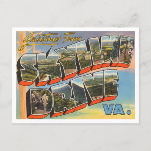 Skyline Drive, Virginia Travelからの挨拶 ポストカード