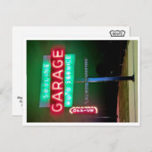 Skyline Garage Auto Service Neon Sign シーズンポストカード (正面/裏面)