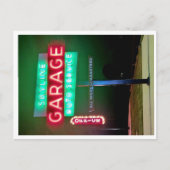 Skyline Garage Auto Service Neon Sign シーズンポストカード (正面)
