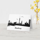 Skyline Hamburg カード (黄色い花)