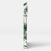 Skyline in Grüntönen Stadt Natur Aquarell iPhoneケース (右側面)