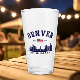 Skyline of Denver Colorado Artwork タンブラーグラス