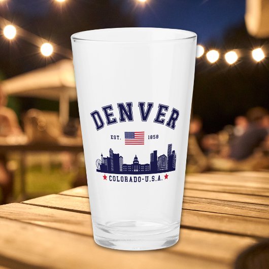 Skyline of Denver Colorado Artwork タンブラーグラス