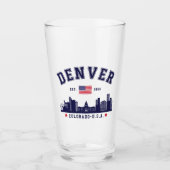 Skyline of Denver Colorado Artwork タンブラーグラス (正面)