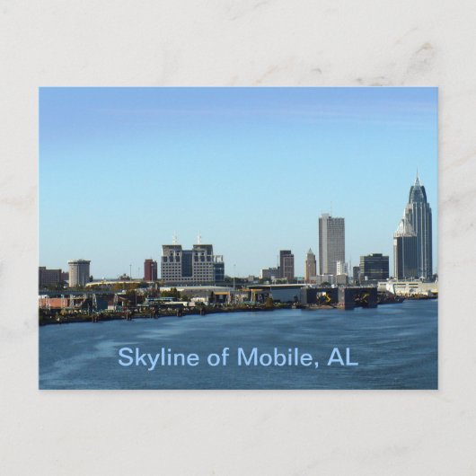 Skyline of Mobile, AL ポストカード (正面)