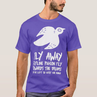 Skyline Pigeon white Classic TShirt Tシャツ