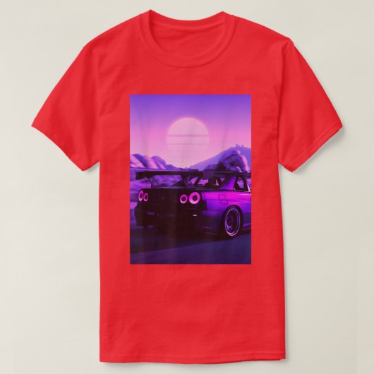 Skyline R34 JDM 1041 Tシャツ (デザイン正面)