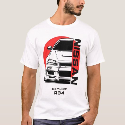 SKYLINE R34 Tシャツ (正面)
