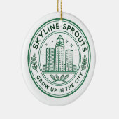 Skyline Sprouts Memorial Ornament | Urban Farming セラミックオーナメント (右)