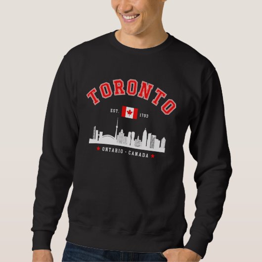 Skyline View of Toronto, Canada スウェットシャツ (正面)