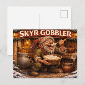Skyr Gobbler Icelandic Yule Lad ポストカード (正面/裏面)