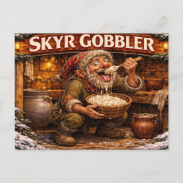 Skyr Gobbler Icelandic Yule Lad ポストカード