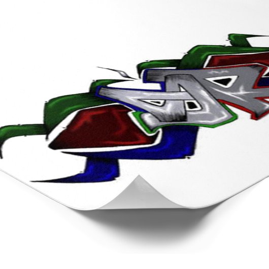 SkyRoot Grafittiロゴ ポスター (角)