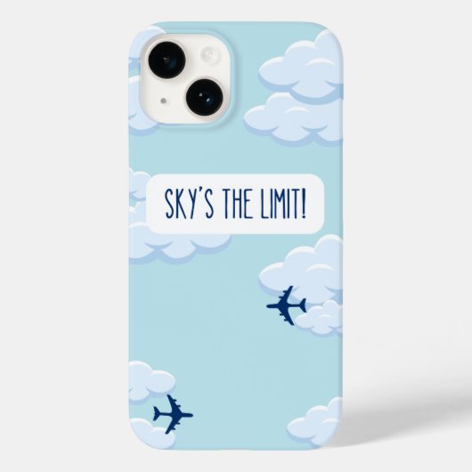 Sky's The Limit – Motivational iPhone 14 Case Case-Mate iPhoneケース (裏面)