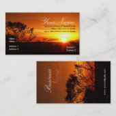 Skyscapeサンセットビジネスカード 名刺 (正面/裏面)