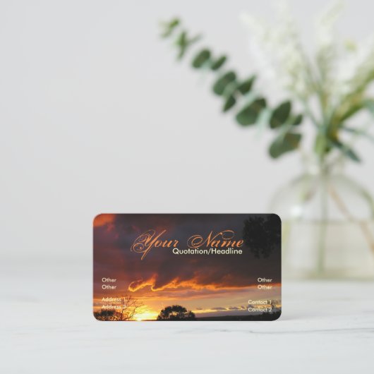 Skyscape sunset 2名刺 名刺 (スタンド正面)