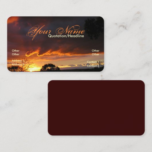 Skyscape sunset 2名刺 名刺 (正面/裏面)