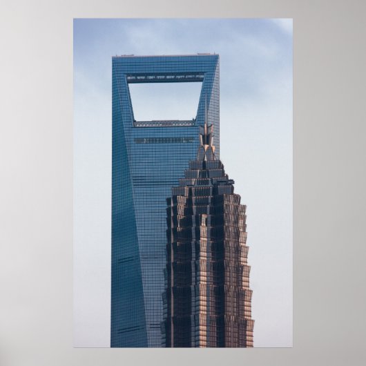 Skyscrapers in Shanghai China ポスター (正面)