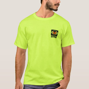 SKYWARNの安全緑のTシャツのロゴおよび嵐の監視人 Tシャツ