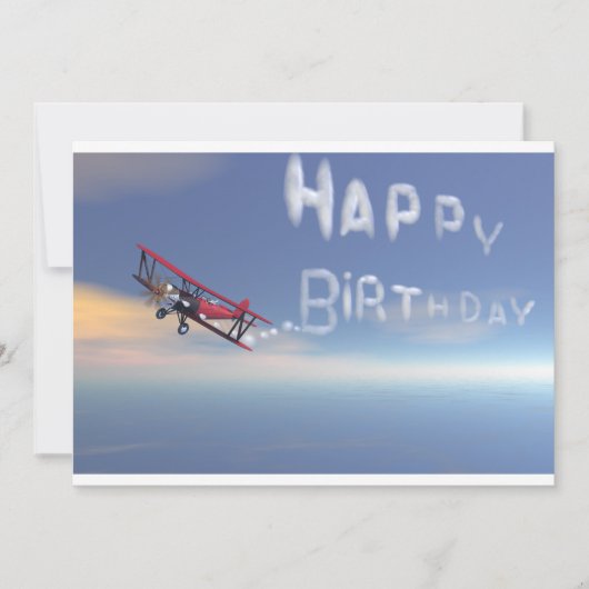 Skywriterのハッピーバースデーの招待 招待状 (正面)